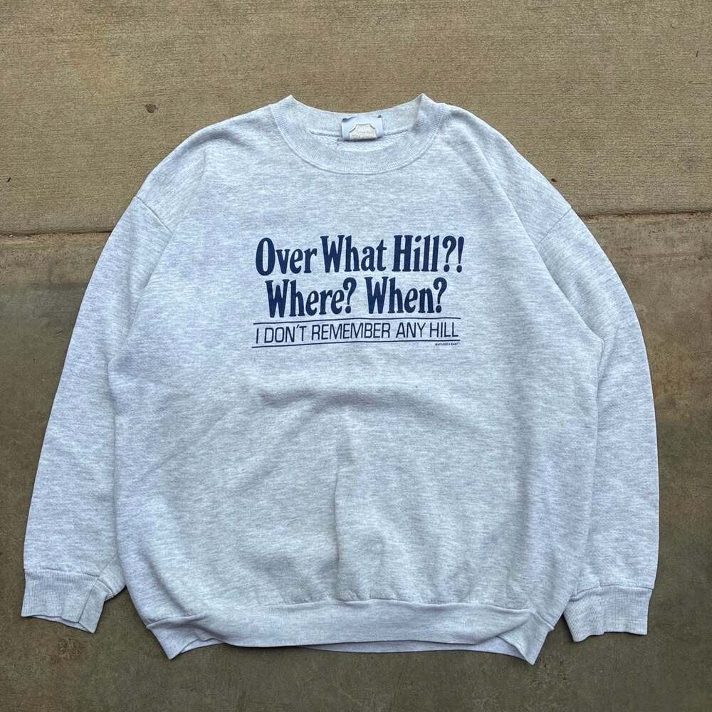 Vintage Lee Over What Hill Novelty Graphic Sweatshirt XL Made in USA